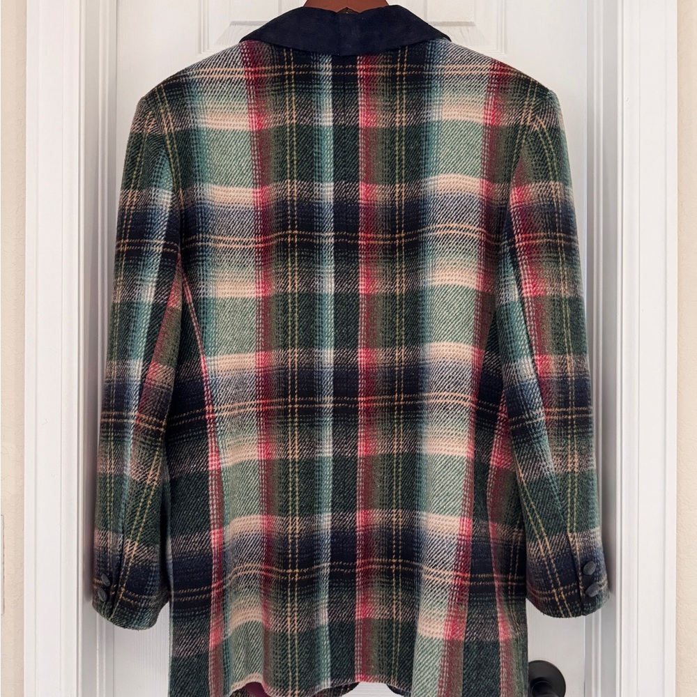 🐎 VTG JL Colebrook Tartan Blazer Plaid Wool Equestrian Size L - Picture 9 of 11
